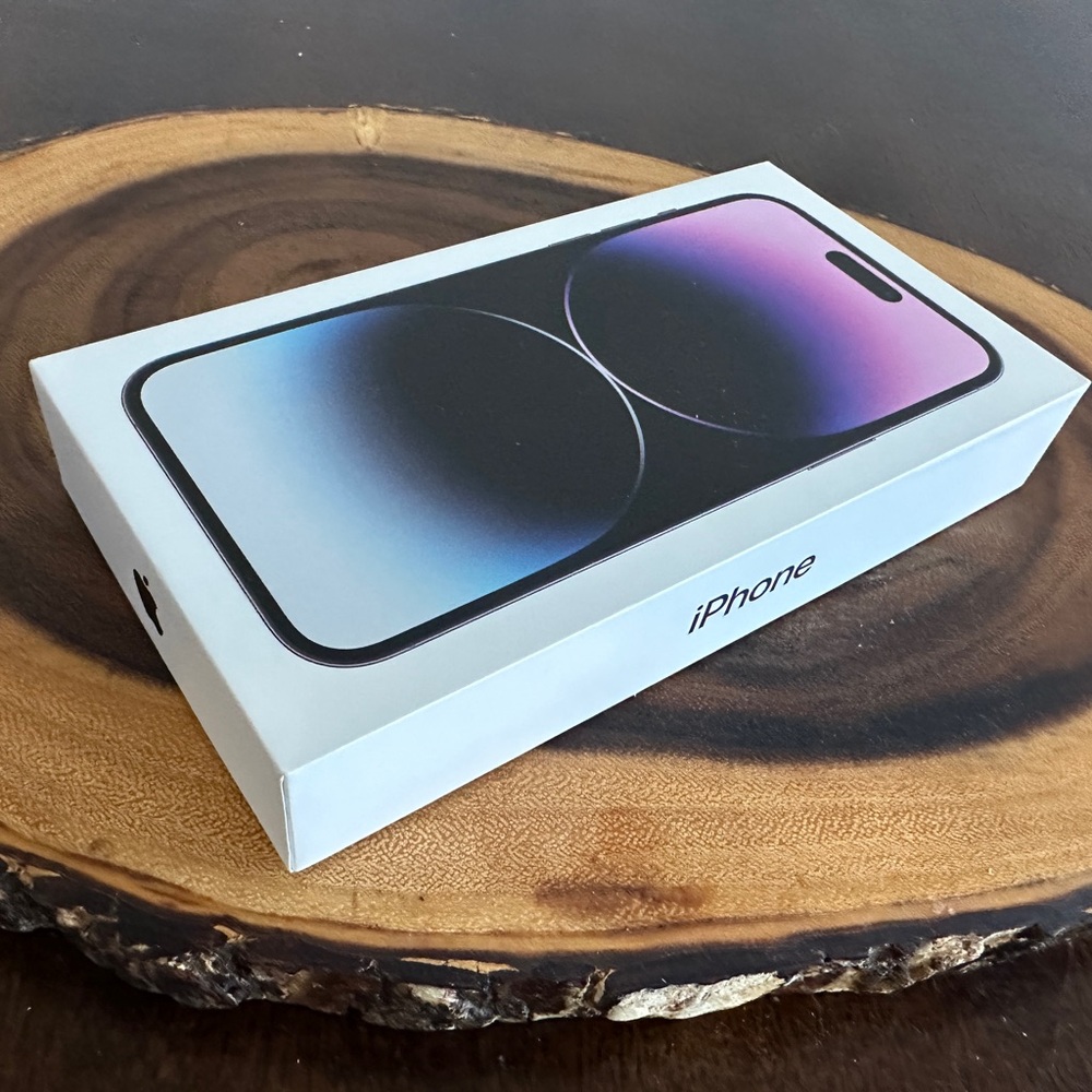 BOX ONLY for iPhone 14 Pro Max in Deep Purple 256Gb w/papers and sticker inside - Picture 6 of 6